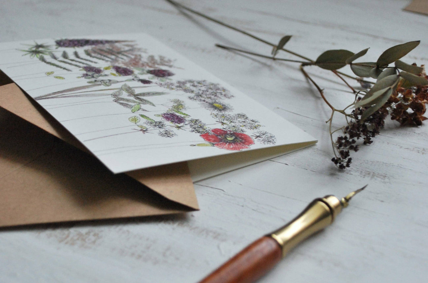 Rustic Flowers Greeting Card