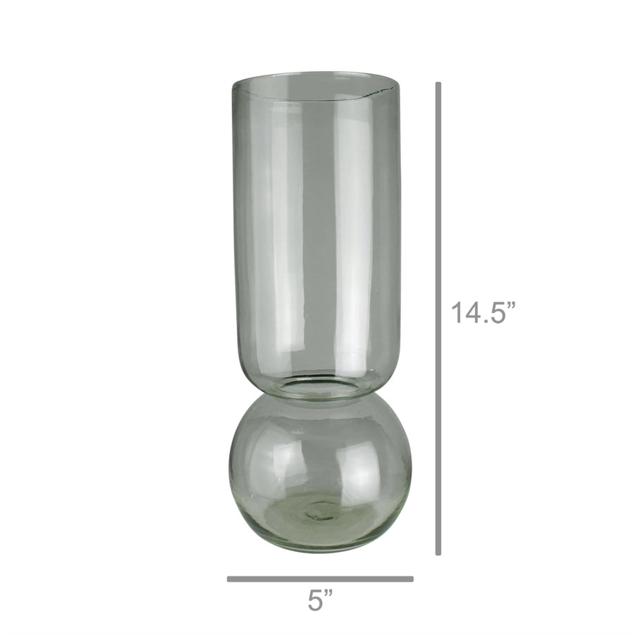 Bulb Vase Extra Tall Recycled Glass