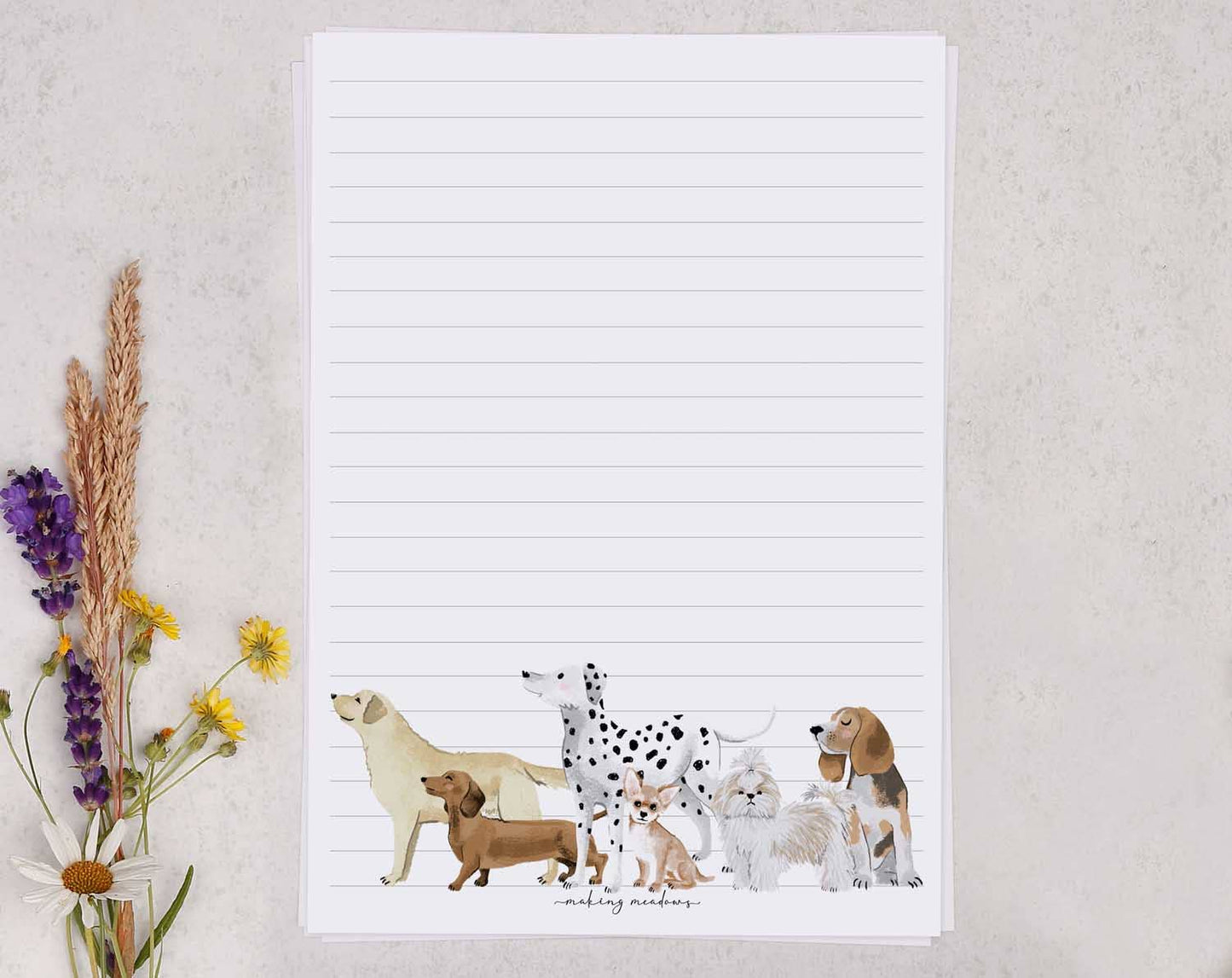 Puppy Meadow Writing Set