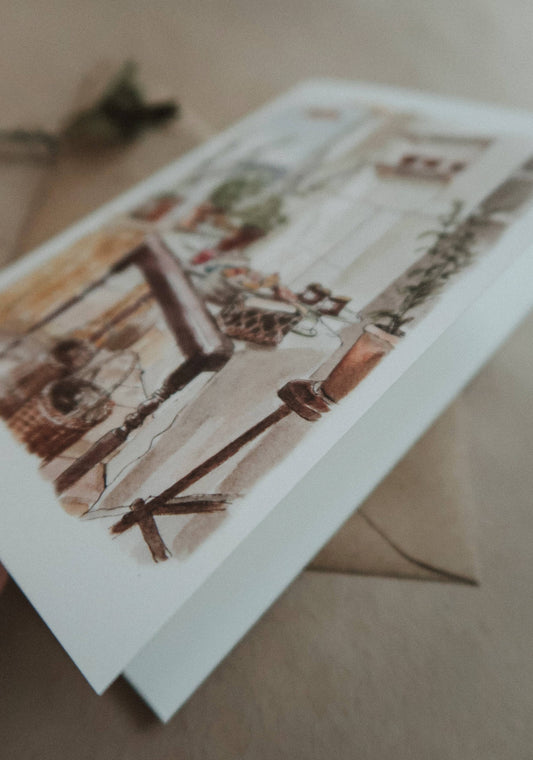 Kitchen in daylight Greeting Card