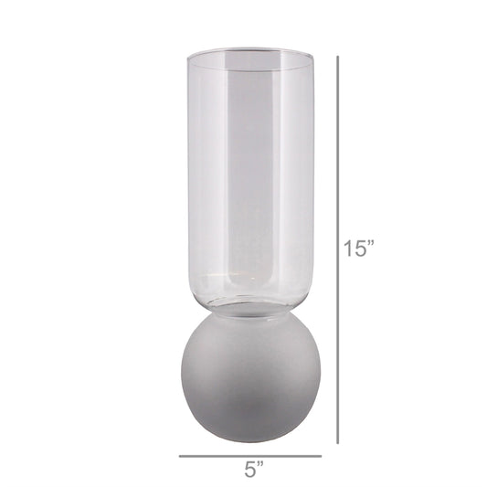 Bulb Vase Extra Tall - Frosted Bottom