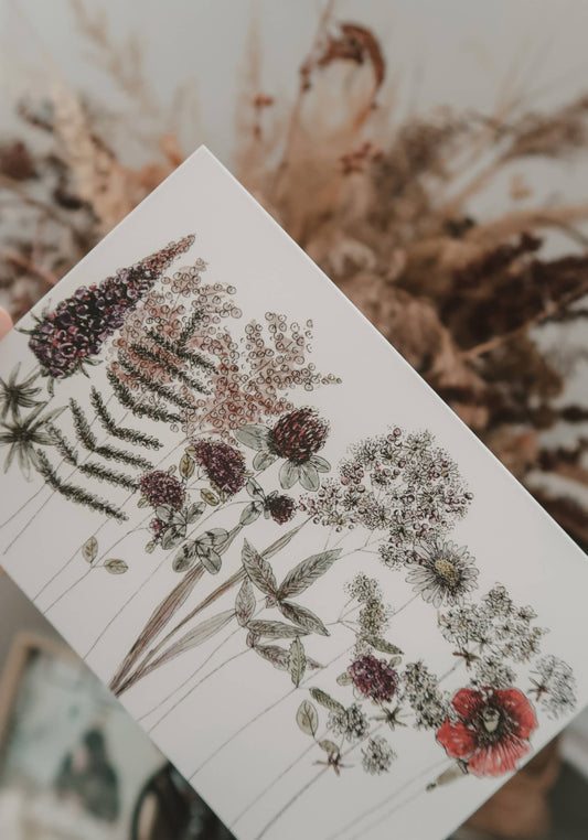 Rustic Flowers Greeting Card