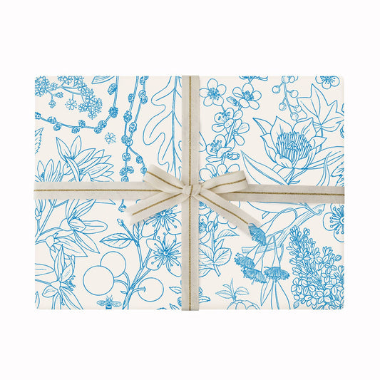 FLOWERING TREES - NIGHT | Double Sided Wrapping Paper