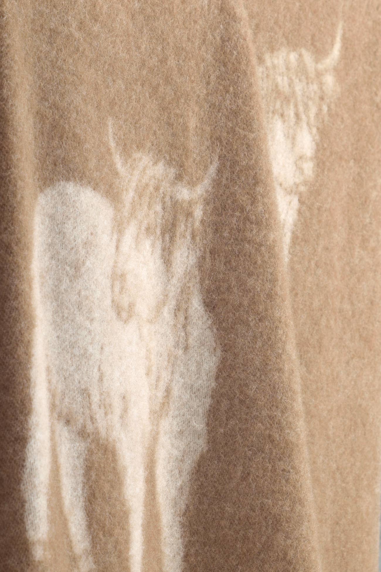 Highland Cow Brown Pure Wool Throw