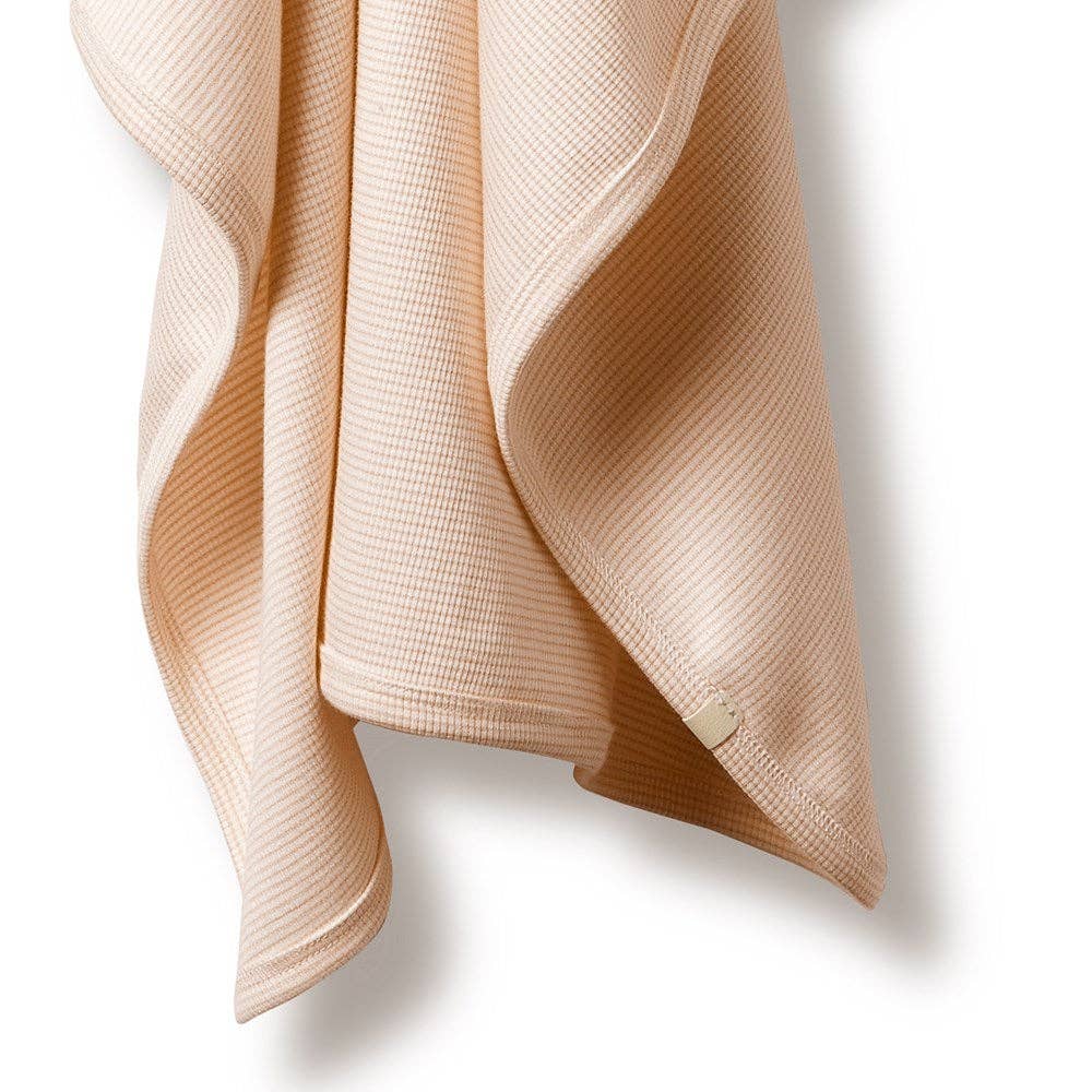 Organic Stripe Rib Bunny Rug - Dusk