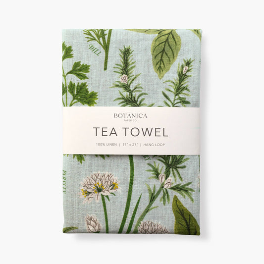 HERB GARDEN 100% LINEN TEA TOWEL