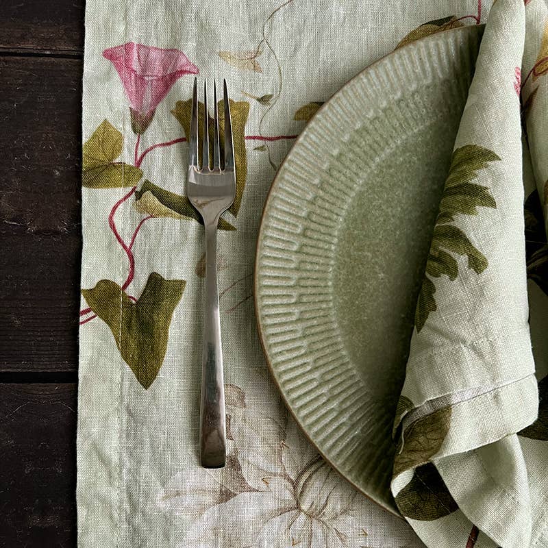Flora Danica Linen Table Runner