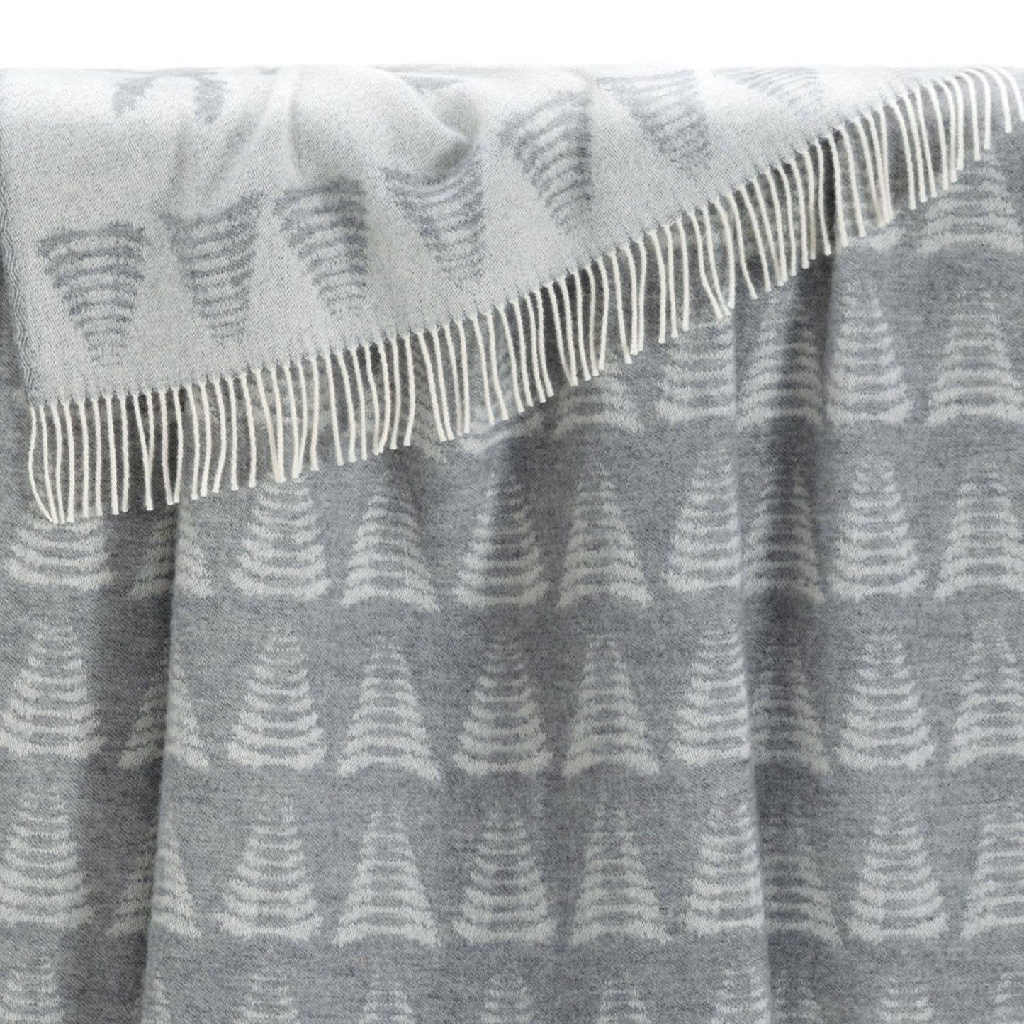 Soft Grey Moose Wool Throw