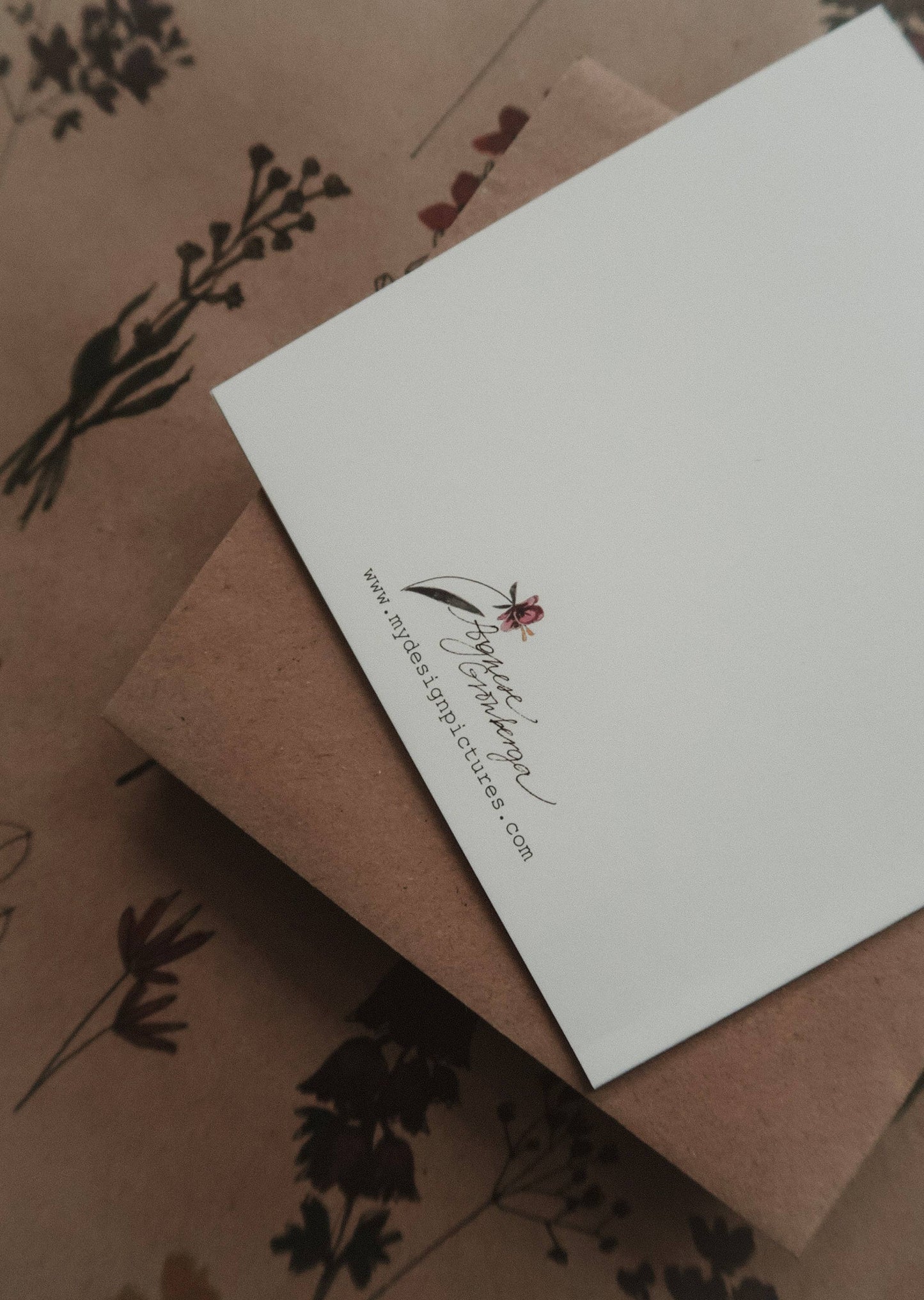 Graphical Floral Greeting Card