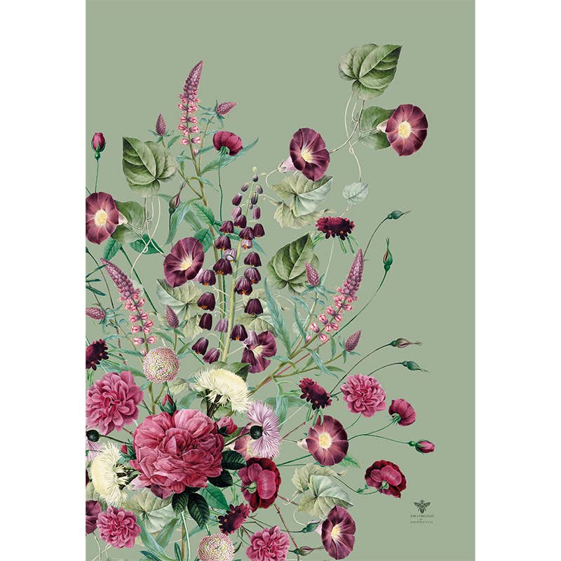 Blossom Garden Organic Cotton Tea Towel
