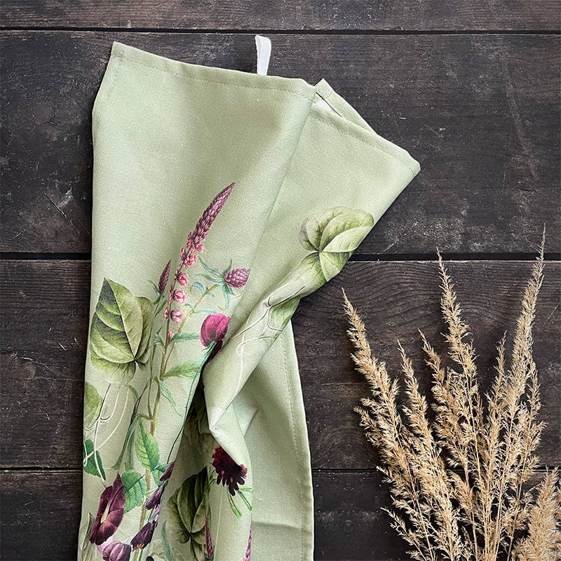 Blossom Garden Organic Cotton Tea Towel