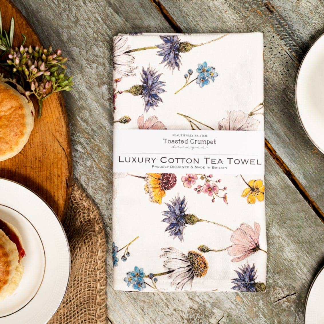 The Regency Gardens Pure Tea Towel