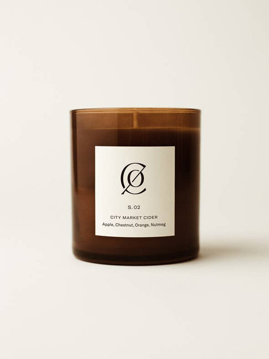 S. 02 City Market Cider Soy Candle | Seasonal: 9 oz.