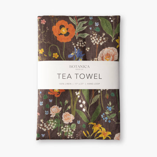 WILD FLOWERS 100% LINEN TEA TOWEL