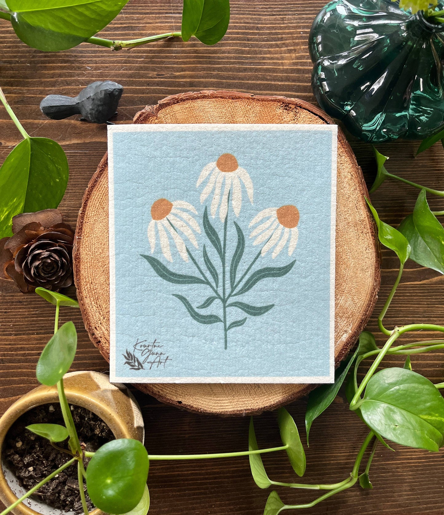 Swedish Dishcloth  Daisies