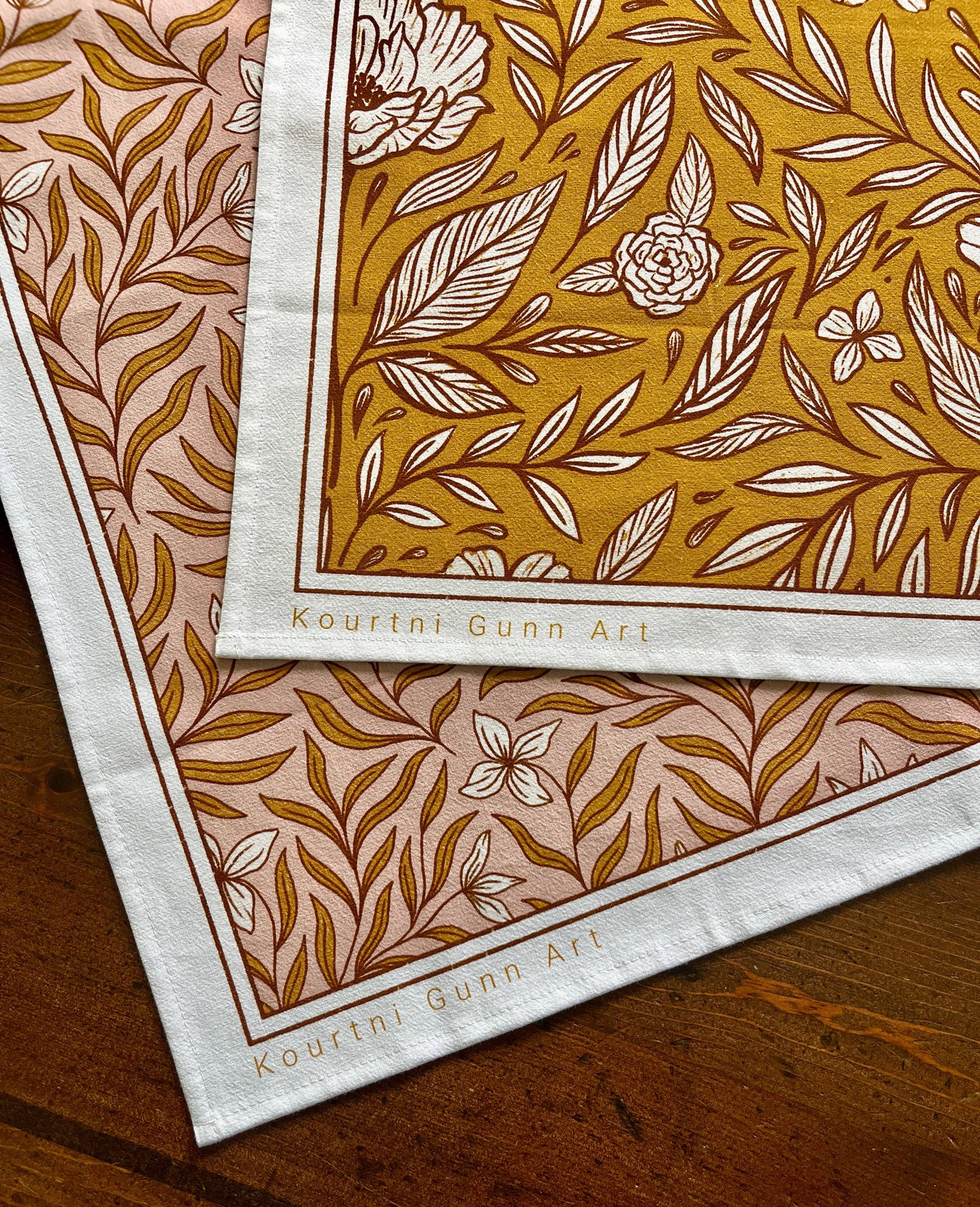 Yellow Floral Flour Sack Tea Towel