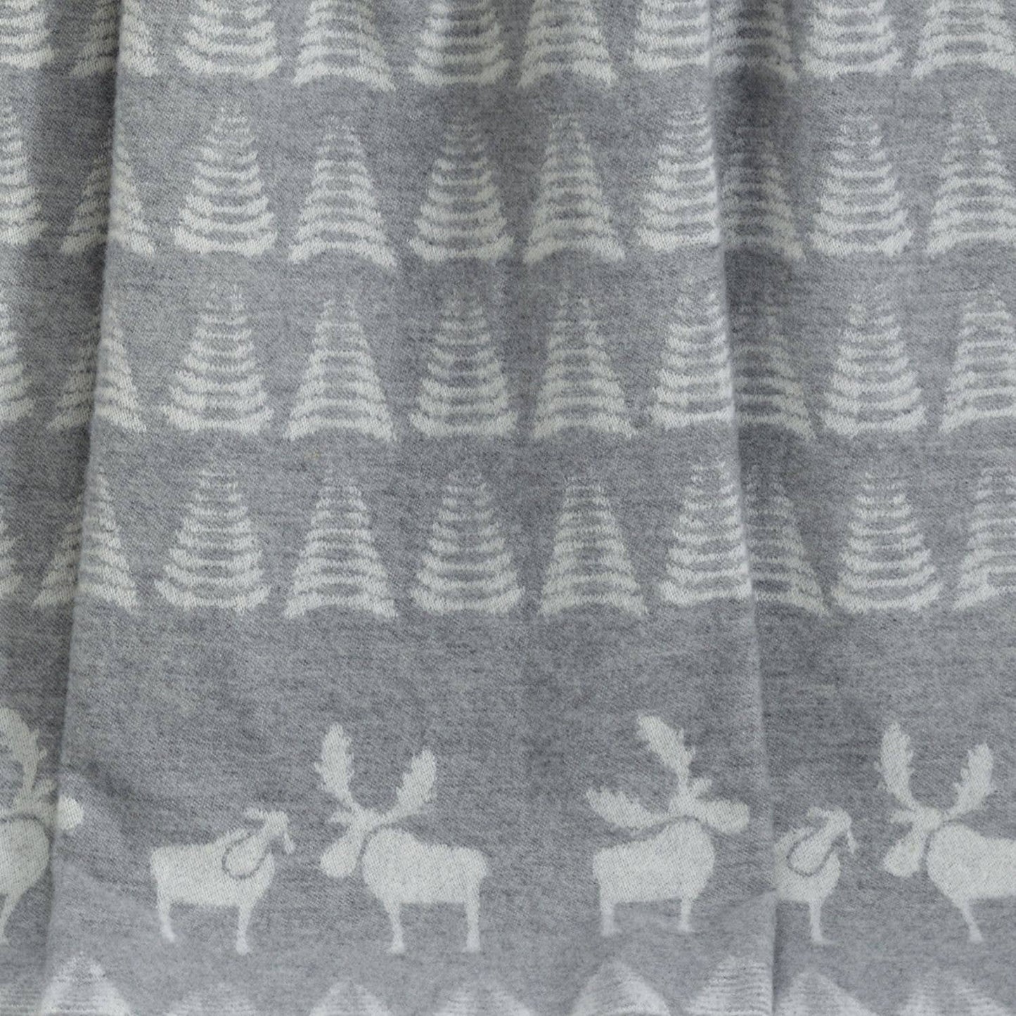 Soft Grey Moose Wool Throw