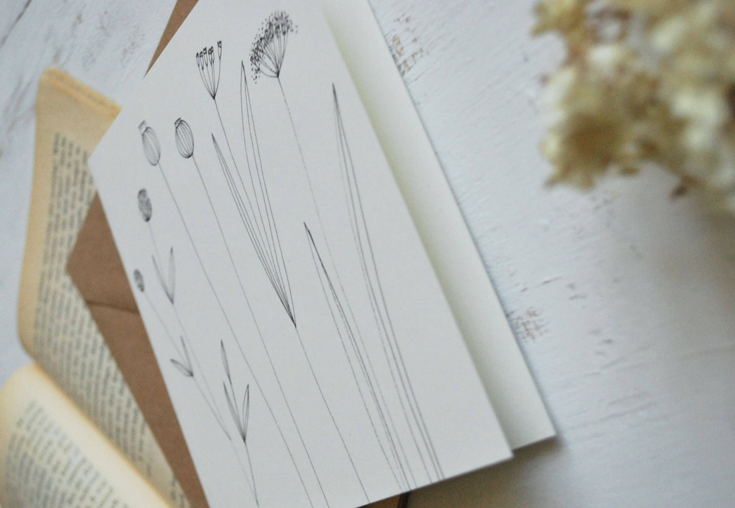 Graphical Floral Greeting Card