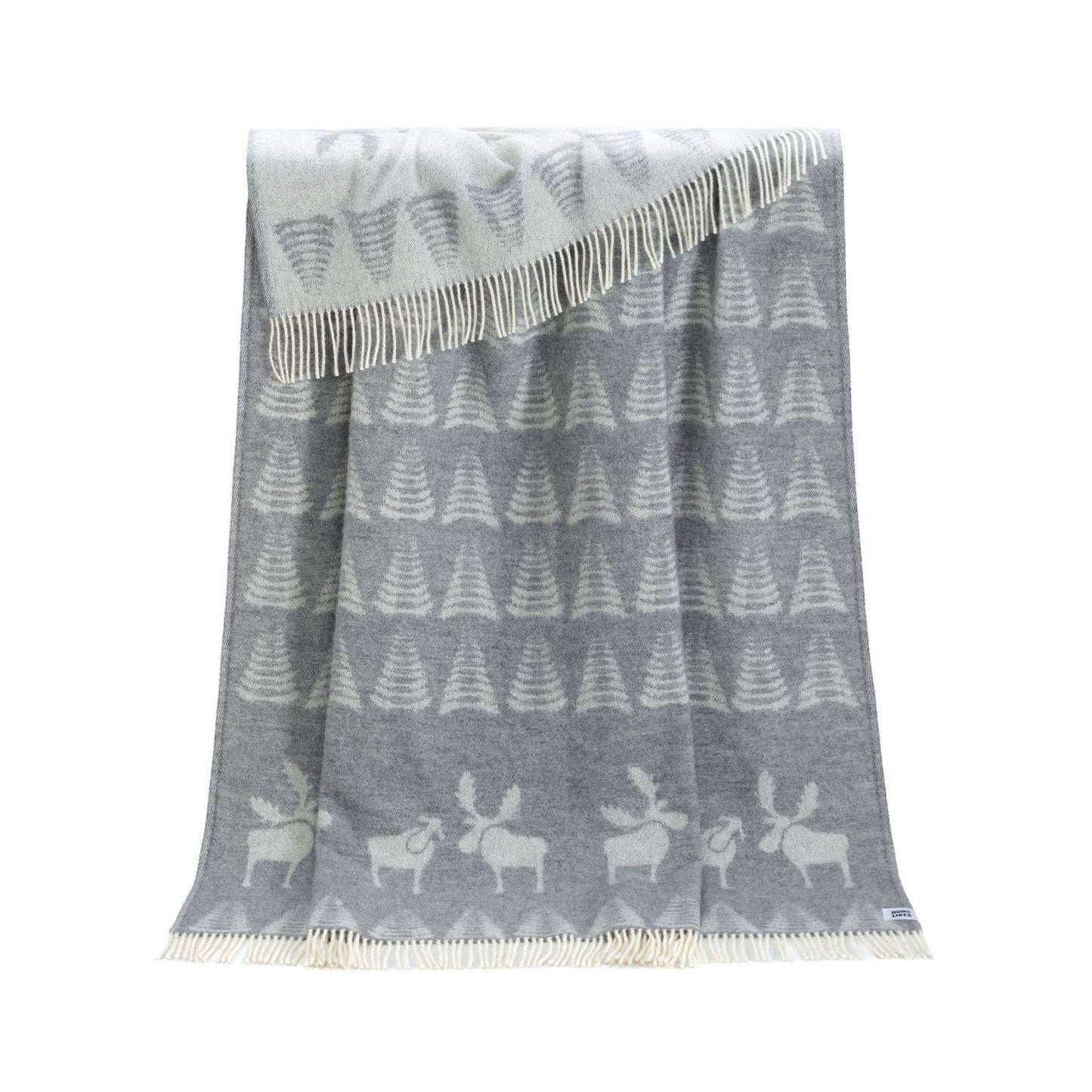 Soft Grey Moose Wool Throw