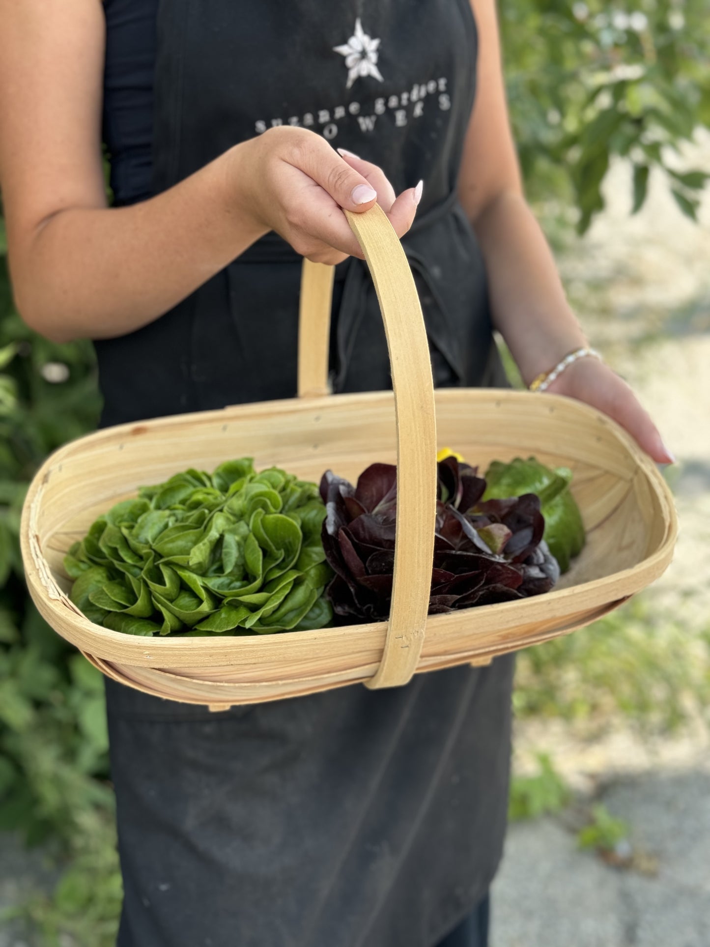 English willow branch trugs