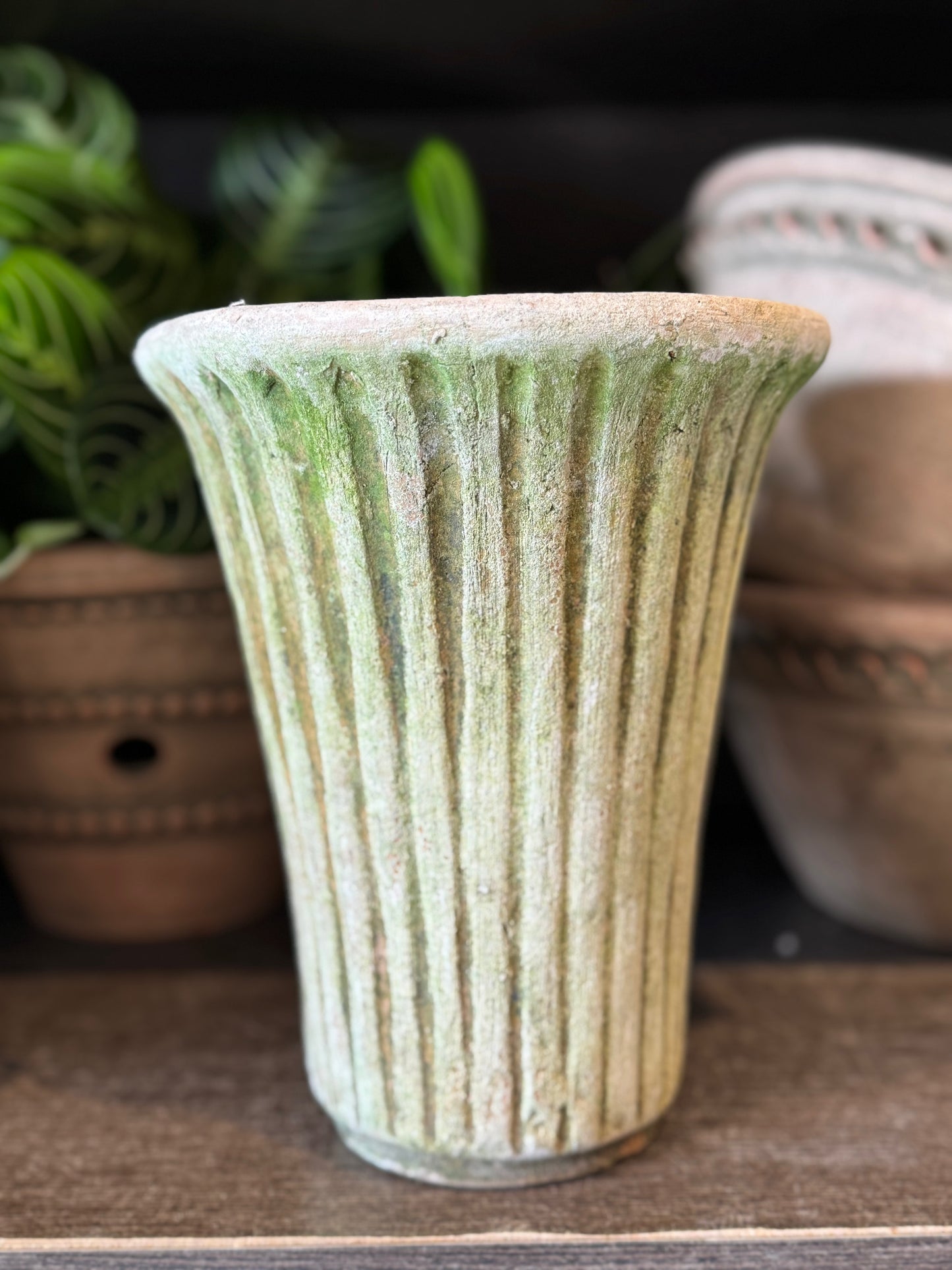 Tall Aged Striato Planter