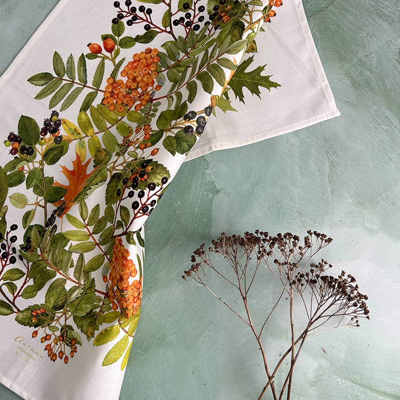 Autumn Organic Cotton Tea Towel