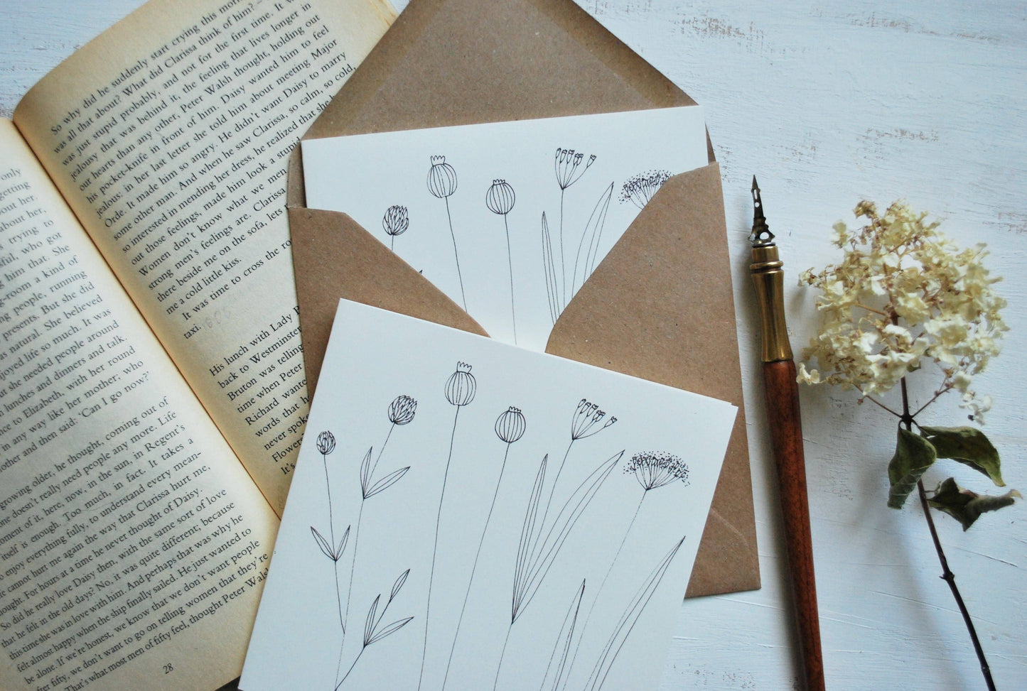 Graphical Floral Greeting Card