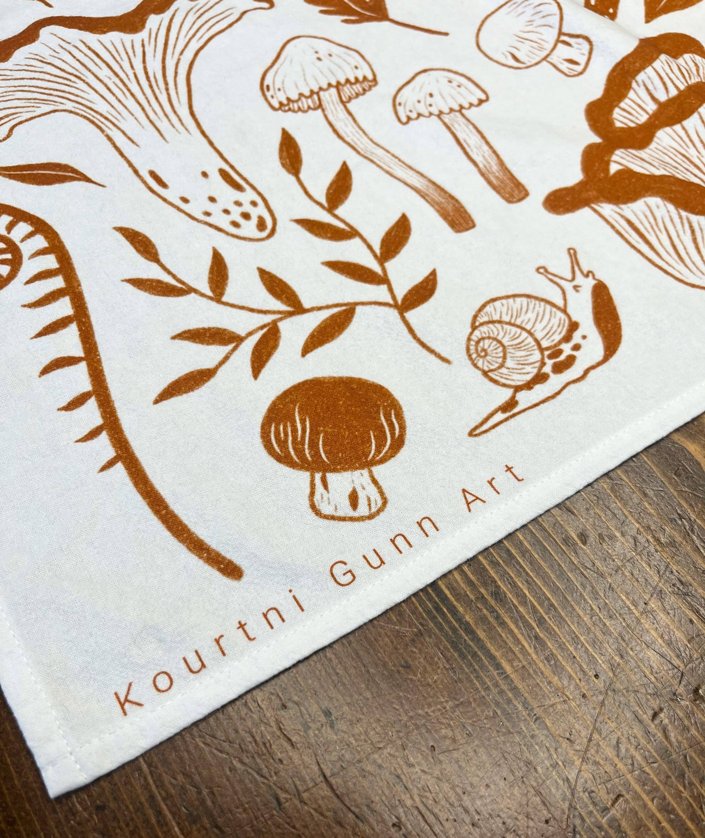 Mushroom Flour Sack Tea Towel