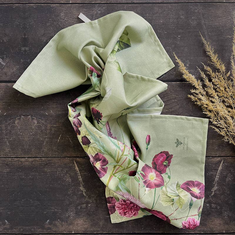 Blossom Garden Organic Cotton Tea Towel