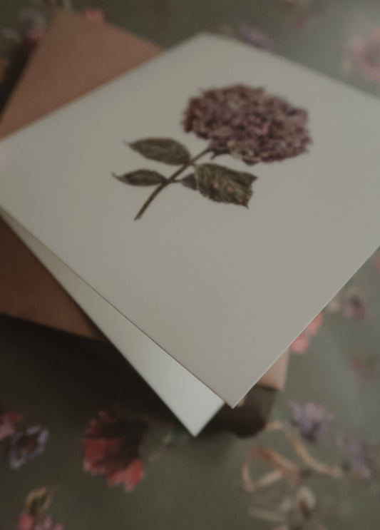 Purple hydrangea Greeting Card