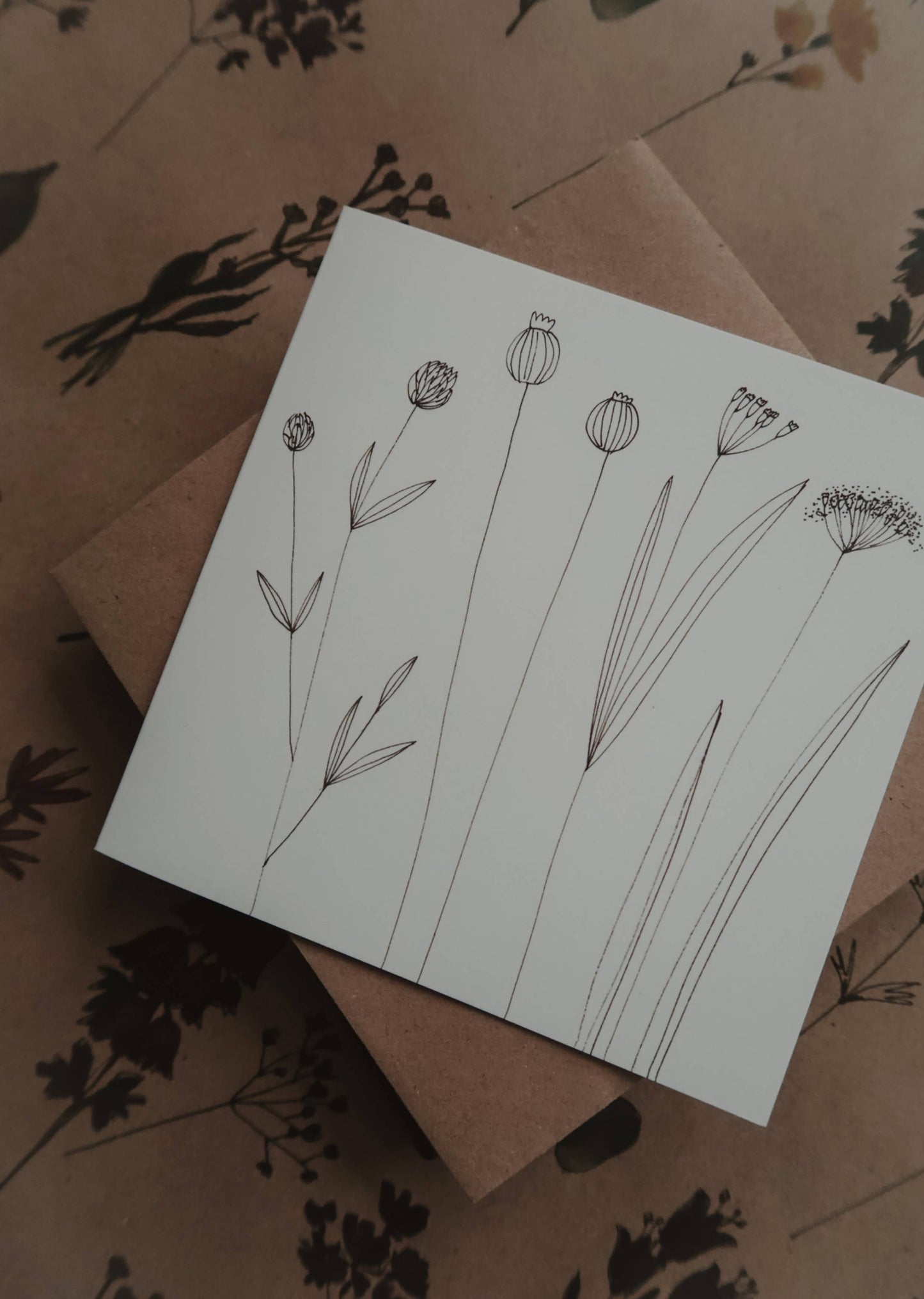 Graphical Floral Greeting Card