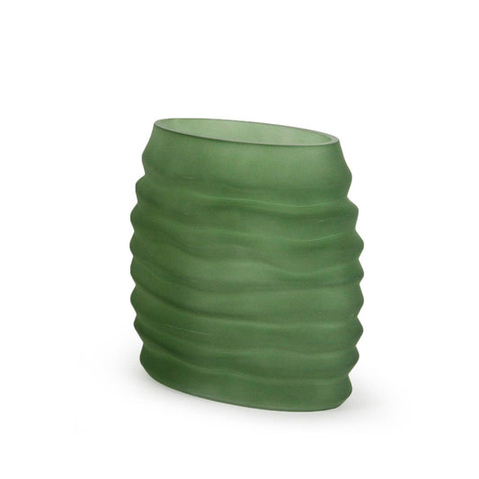 Large Oba Wide Greenery Vase Matte Green