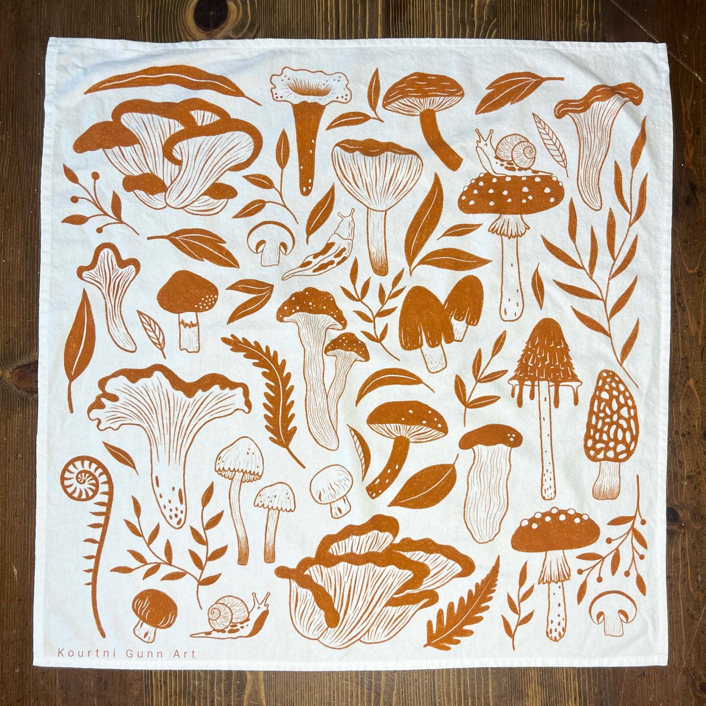 Mushroom Flour Sack Tea Towel