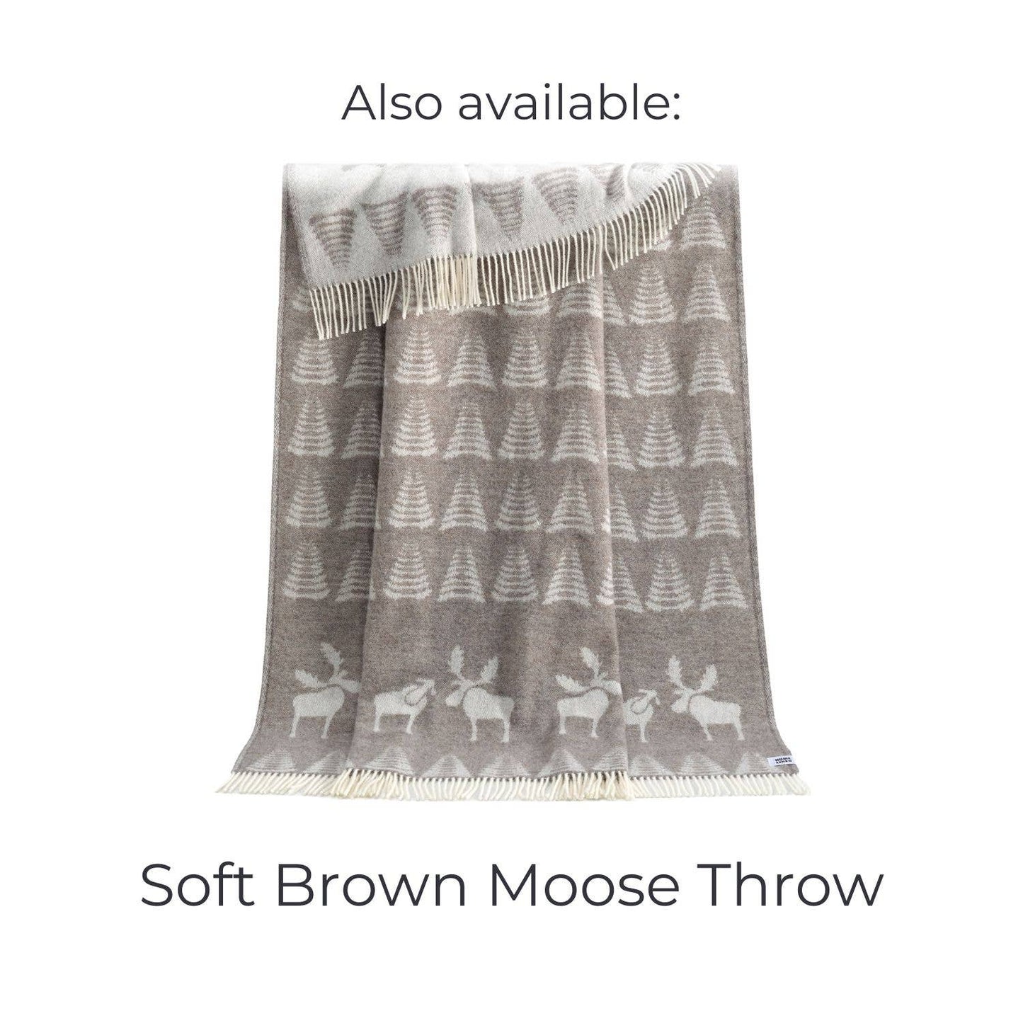 Soft Grey Moose Wool Throw