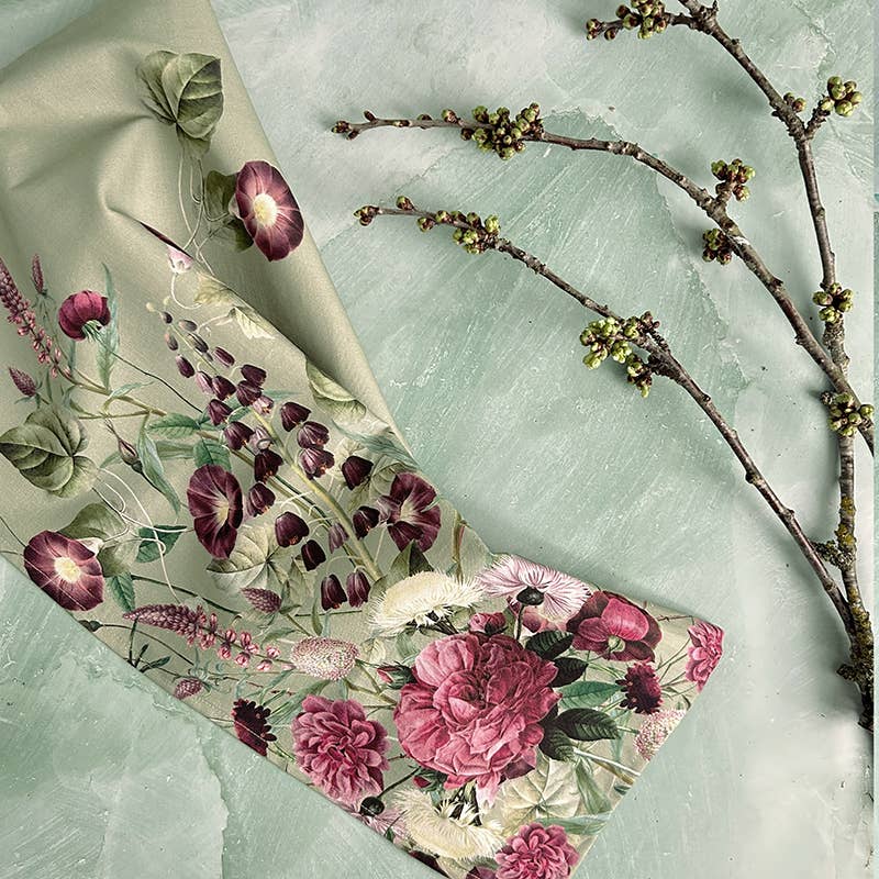 Blossom Garden Organic Cotton Tea Towel