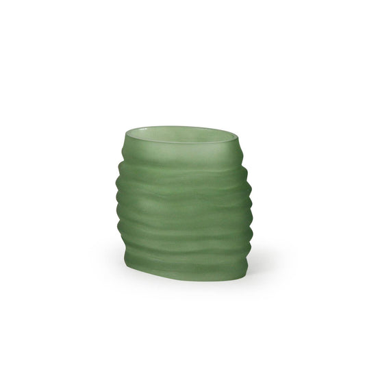 Small Oba Wide Greenery Vase Matte Green