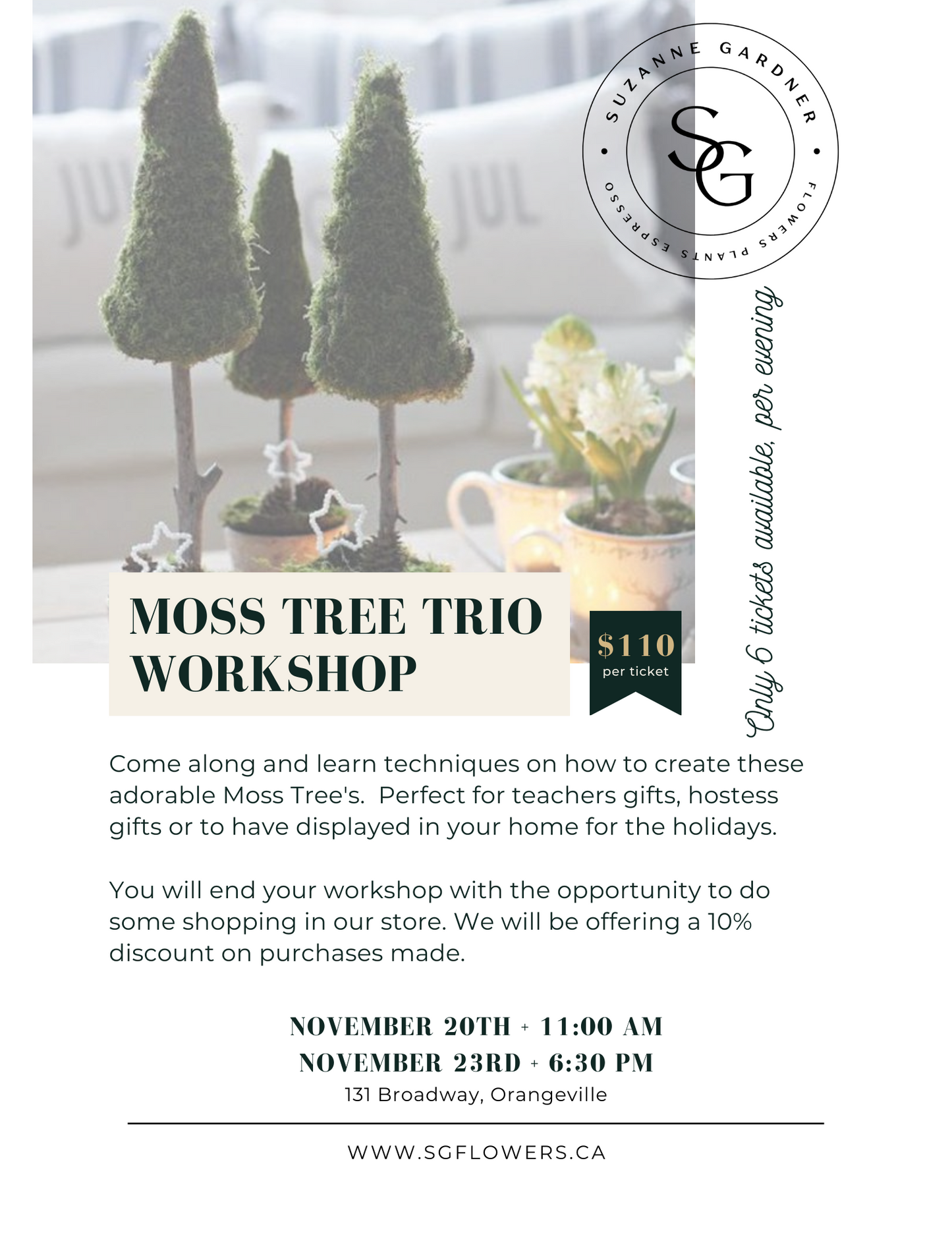Moss Tree Trio Workshop